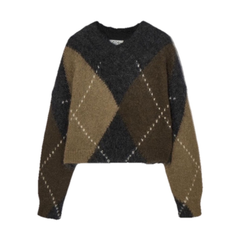 COS V Neck Mohair Cropped Jumper Sweater